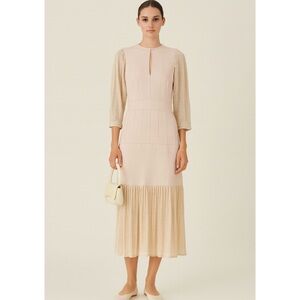 ANNIK Faux Leather Mesh Dress Size 4